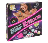 FabLab 24704 Kit de Tatouages phosphorescents à Paillettes Multicolore
