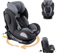 FableKids® NOBLE siège auto pour enfants avec Isofix | pivotant à 360° | siège auto pour enfants | i-Size 40-150cm | harnais à 5 points | appui-tête à 8 positions ECE R129/03 | gris