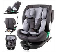 FableKids NORA Siège enfant, gris, i-Size, pivotant à 360°, 40-150 cm, Reboarder avec ISOFIX et pied de support, appuie-tête et dossier réglables en hauteur, certifié ECE R129/04