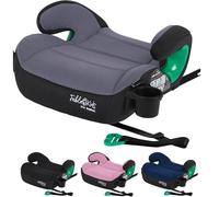 FableKids Siège Auto Enfant Isofix ECE R129/03 | Rehausseur avec Ceinture 3 Points et Porte-Gobelet | Pour Enfants 125-150 cm jusqu’à 5 Ans | Gris