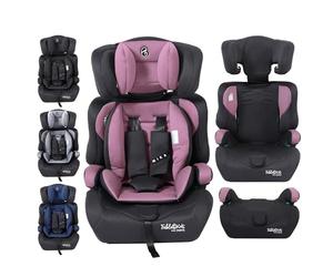 FableKids Siège auto pour enfants | Ceinture de sécurité à 3 points | Siège auto pour enfants à partir de 15 m. | Siège auto pour enfants 76-150 cm | ECE R129/03 | Réglable 44,5x41x68-75cm | Gris