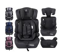 FableKids Siège voiture | Ceinture de sécurité 3 points | Dès 15 mois | 76-150 cm | ECE R129/03 | Réglable 44,5 x 41 x 68-75 cm | Noir