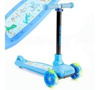 FableKids Trottinette Enfant Pliable avec Roues LED | Scooter à Hauteur Réglable, Frein au Pied, dès 3 Ans | Jusqu’à 50 kg | Bleu