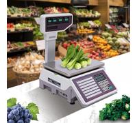 Fablestoryem Balance de Calcul de Prix Numérique Commerciale, Balance de Viande pour Aliments Au Détail de 66 Lb/30 Kg avec Imprimante D'étiquettes Thermiques, pour Grandes Boucheries Delis