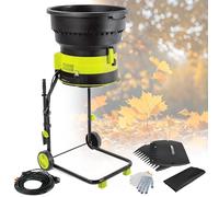 Fablestoryem Broyeur de Feuilles électrique 2500W - Hachoir sans Lame Sécuritaire, 8000 TR/Min - Trémie Large 54cm - Ratio de Broyage 17:1 pour Compost - 208L/Min - Léger avec Roues 30M Wire