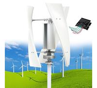 Fablestoryem Éoliennes 14000W Éolienne Verticale sans Bruit, éolienne à Lévitation Magnétique 12V 24V 48V 110V 220V Facile à Installer et à Réparer pour Maison Camping-Cars Bateaux,White-48V