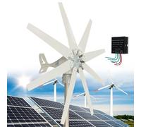 Fablestoryem GéNéRateur d'éOlienne, Kit de Petites Turbines éOliennes 14000W avec 8 Pales pour Marine, Camping-Car, Maison, GéNéRateur de Moulin à Vent pour SystèMe éOlien Solaire Hybride,220V