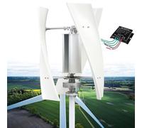 Fablestoryem Générateur D'éolienne Verticale sans Bruit 14000W, éolienne à Lévitation Magnétique 12V 24V 48V 110V 220V avec Contrôleur MPPTpour L'éclairage Public Domestique,White-220V