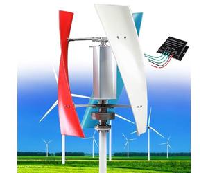 Fablestoryem Kit de Générateur d'éolienne 14000W, Kit de Générateur de Vent Vertical d'éolienne 12V/24V/48V/110V/220V, équipement de Producteur d'électricité, Kit d'énergie Domestique,Color-220V