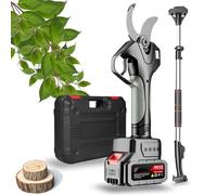 Fablestoryem Sécateur Électrique sans Fil, Coupe-Branches Électrique 980W avec Affichage, Diamètre de Coupe de 50mm, Batteries 4500 mAh 21V, Sécateur Électrique Professionnel,2Battery