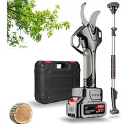 Fablestoryem Sécateur Électrique, Sécateur avec Batteries 4500mAh, Sécateur 78mm avec Affichage, Sécateur 980W avec Moteur sans Balais pour Le Jardinage, Les Arbres Fruitiers,2Battery