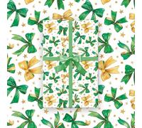 Fabllewavi Lot de 10 feuilles de papier cadeau pour remise de diplôme - Pas de rouleau - 50 x 70 cm - Papier cadeau pour remise de diplôme (vert)