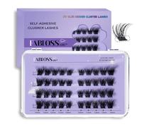 Fablosslashes Lot de 40 faux cils pré-collés réutilisables naturels sans colle et sans dissolvant 10-14 mm