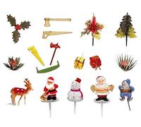 FABOLAND LOT DE 17 SUJETS DECO NOEL ASSORTIS DECORATION BUCHES NOEL