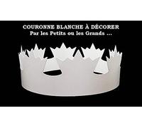 FABOLAND - Pack de 50 couronnes Blanches - Attache Carton - à décorer par Les Petits ou Les Grands...