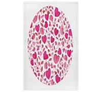Fabpuro Torchon de cuisine en microfibre doux et absorbant à séchage rapide pour salle de bain, décoration d'intérieur, Saint-Valentin, cœur et branches - 45 x 72 cm