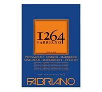 Fabriano 19100640 - Marker Layoutblock 1264, 70 g/qm, DIN A4, 100 feuilles de papier extra blanc, semi-transparent, pour marqueurs à base d'alcool, de solvants et d'eau