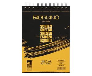 Fabriano 8001348169406 Cahier à spirales A4 pour Esquisse Blanc