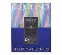 Fabriano 91230020 ruban de reliure sans acide Cold Press Studio aquarelle Pad, 12 feuilles, 63,5 kilogram, 20,3 x 25,4 cm