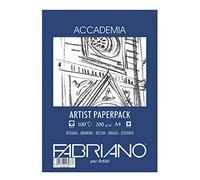 Fabriano – Papier artistique Accademia – 100 feuilles, 200 gsm, blanc, 21x29,7x0,5 cm