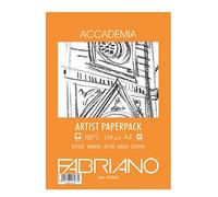 FABRIANO - ACCADEMIA Artist Paper Pack -100 Feuilles 29,7x42 cm - 120 GSM - Blanc