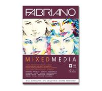 Fabriano Bloc de papier A3 40 feuilles 250 g/m² – Blanc pour peinture humide et sèche