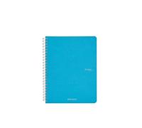 Fabriano EcoQua Cahier à spirales 14,8 x 21 cm Format A5 Blanc 70 feuilles Turquoise