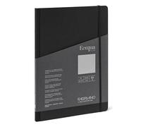 Fabriano Ecoqua Plus Cahier relié en tissu, 21,1 x 29,7 cm, vierge, noir, 80 feuilles, certifié FSC, sans acide, sans chlore, 10,9 kg (90 g/m²), papier blanc Bioprima