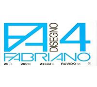 Fabriano F4 05000597 Album de dessin Format 24 x 33 cm, Feuilles rugueuses, Grammage 200 g/m², 20 feuilles