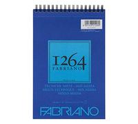FABRIANO Honsell 19100642 Mix Media 1264 Bloc à Spirales, 300 g/m², Format A5, 15 Feuilles de Papier Blanc Naturel, Grain Moyen, sans Acide, Convient à Toutes Les Techniques diverses, Set Pièces