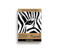 Fabriano Honsell Fabriano 19100496 Bloc de 50 feuilles de papier à dessin Sable 120 g/m² 15% coton Surface naturelle Pour toutes les techniques de séchage