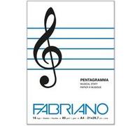 Fabriano Music Book bloc-notes A4 16 feuilles Blanc G