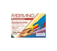 Fabriano Papier Couleur - Pochette 21x29,7cm - 160 Gsm - 12 Feuilles