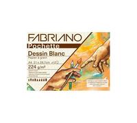 Fabriano Papier Dessin Blanc - Pochette 21x29,7cm- 224gsm- 12fles