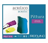 Fabriano Pittura Pack de 10 Feuilles de Papier à dessin 400 g 30 x 40 cm Blanc
