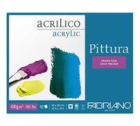 Fabriano Pittura Pack de 10 Feuilles de Papier à dessin 400 g 40 x 50 cm Blanc