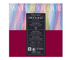 Fabriano Studio Papier aquarelle 200 g 20 X 20 cm Blanc