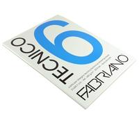 Fabriano Bloc papier Tecnico 6 - A4 21 x 29,7 cm - 240 g/m² - 20 feuilles - Blanc lisse