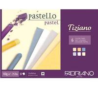 Fabriano Tiziano 46021297 Bloc de Papier Pastel A4 30 Feuilles 6 Couleurs Douces 160 g/m²