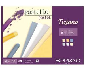 Fabriano Tiziano : Pastel Pad A4 30 s de 6 couleurs assorties de Soft