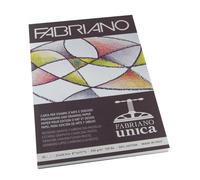Fabriano Bloc Unica 1 côté collé – Papier blanc 21 x 29,7 cm – Set de 20 pièces