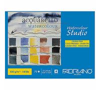 FABRIANO Watercolour Bloc Jumbo 1 côté collé, Papier, Blanc Grain Fin, 27 x 35 cm