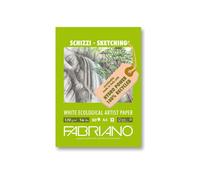 FABRIANO WHITE ECOLOGICAL ARTIST PAPER-Bloc21x29,7cm-120gsm-80feuille