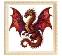Fabric Art Kit Dragon Shape Craft Sewing Handmade DIY Decor Project | Fabric DIY Kit for Beginner Family Holiday Home Farmhouse Projects Shelves Mantels Entryways Bedroom Living Room