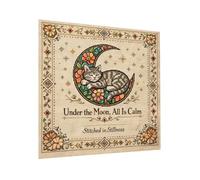 Fabric Backdrop | Modern Calming Embroidery Art - Photography Background Cloth - for Livingroom Party Photography Family Gathering Dining Room Birthday