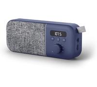 Fabric Box Radio Navy Enceinte Portable (Fm Radio,1200 Mah Battery,3 W,Pll Tuner,Audio-Out)-Navy