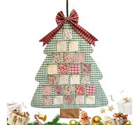 Fabric Christmas Advent Calendars with Pockets, Christmas Tree Empty Cloth Advent Calendars to Fill, Reusable 24 Days Countdown Calendar for Home Decoration