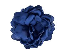 Fabric Flower Brooch Grand tissu Rose fleurs broches bijoux Art Orsage épinglette Badge col de chemise for femmes accessoires(Dark blue)