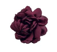 Fabric Flower Brooch Grand tissu Rose fleurs broches bijoux Art Orsage épinglette Badge col de chemise for femmes accessoires(Wine red)
