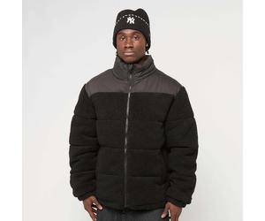 Fabric Mix Teddy Puffer Jacket noir L